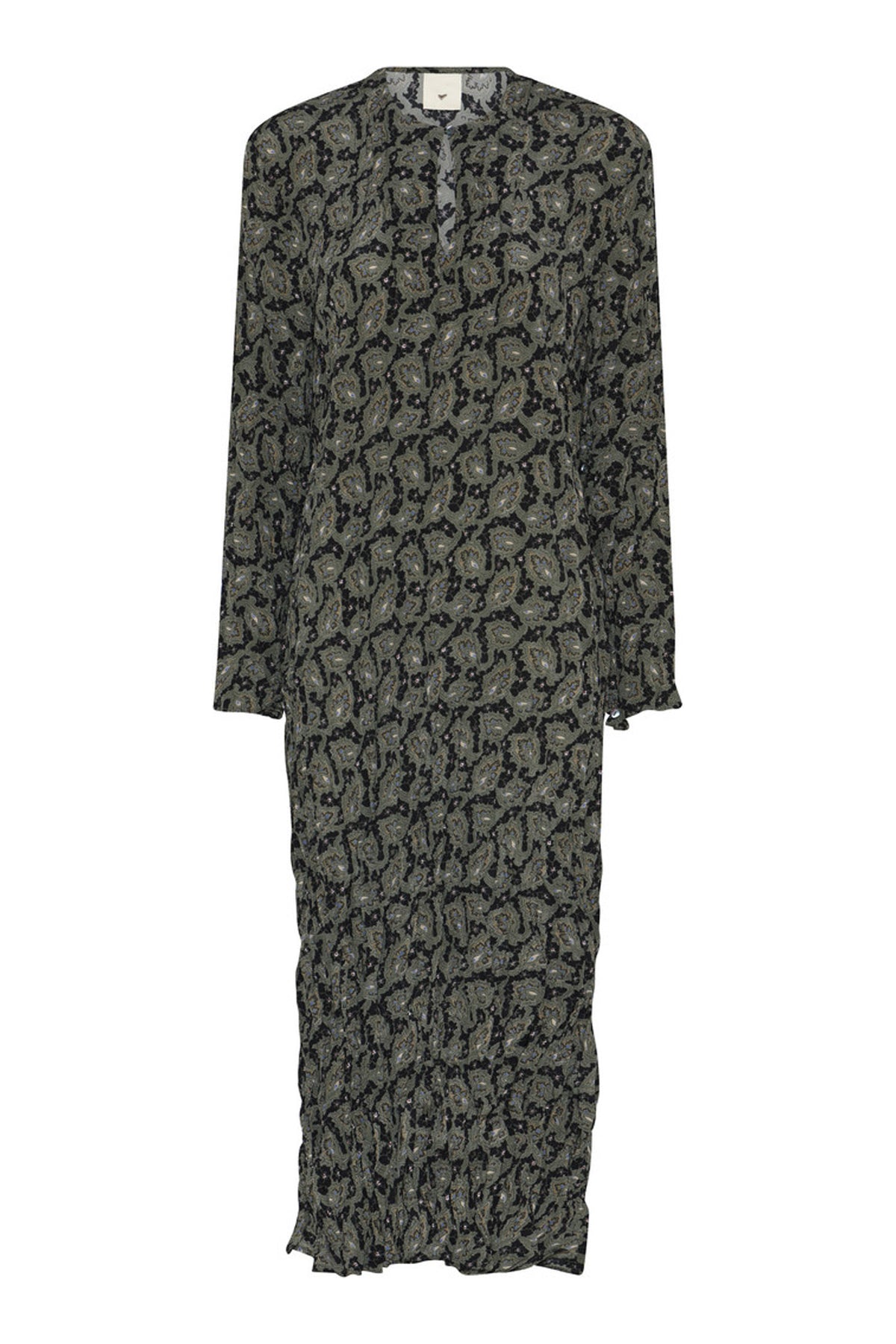 651HMHisana dress 800 Forest green print - HM1151