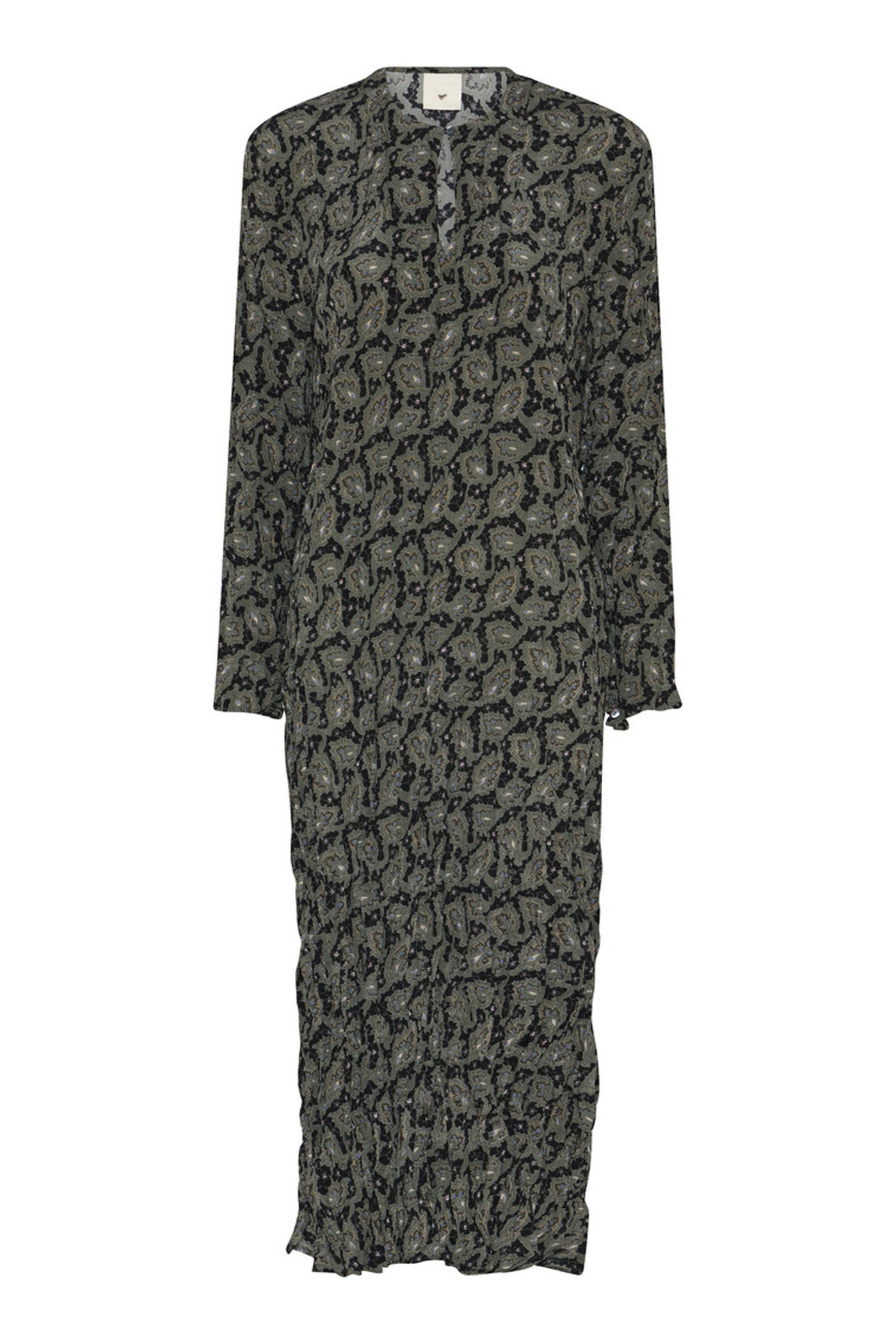 651HMHisana dress 800 Forest green print - HM1151