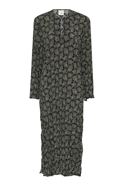 651HMHisana dress 800 Forest green print - HM1151 Thumbnail