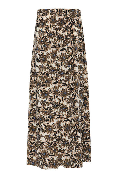 651HMSican maxi skirt 852 Shitake print - HM1287 Thumbnail