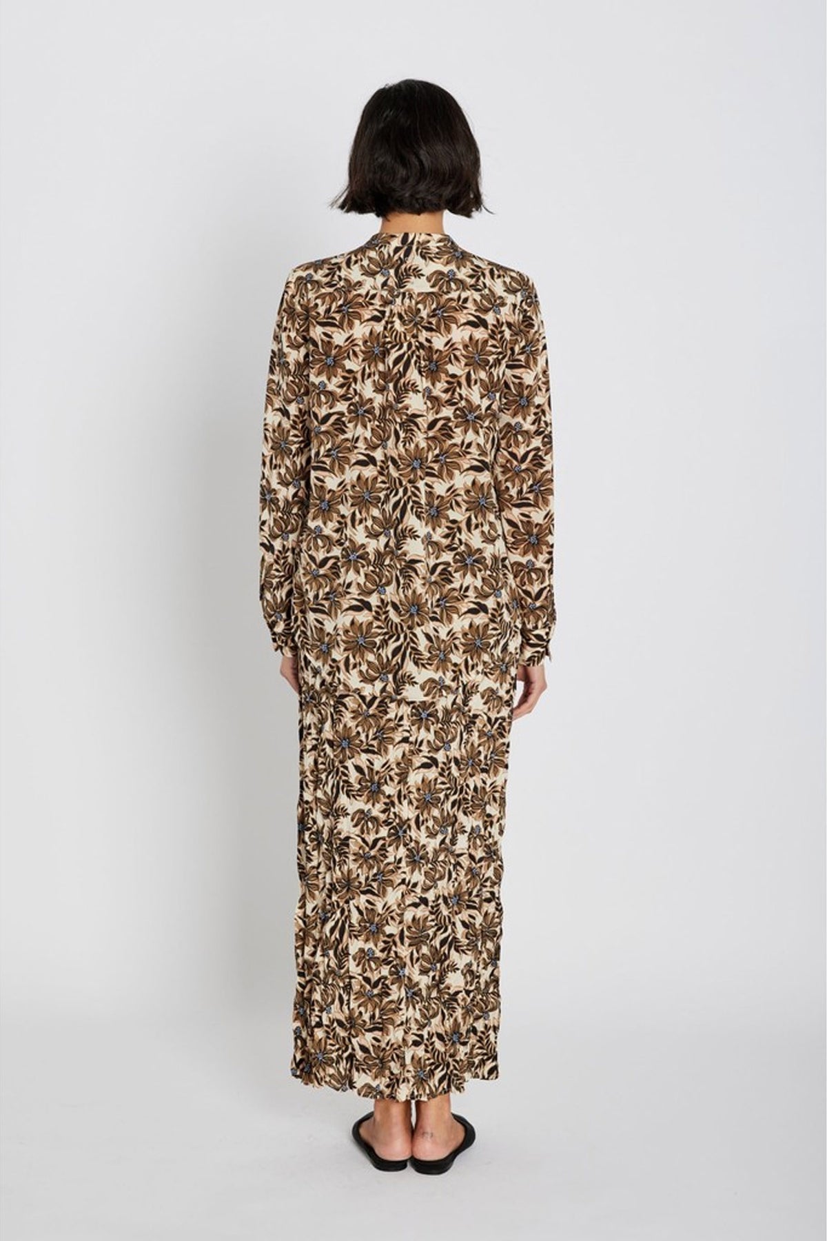 651HMSican maxi skirt 852 Shitake print - HM1287