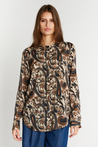 651Hmmaple Shirt 803 Earthy Paisley print - HM1288Z Thumbnail