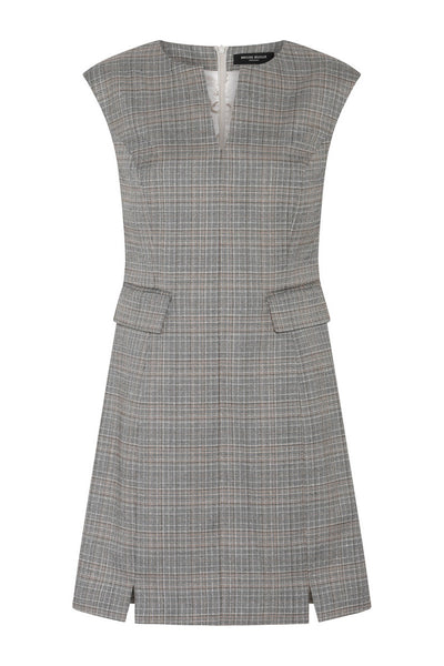 IpomoeaBBLenesa dress Brown check - BBW4678 Thumbnail