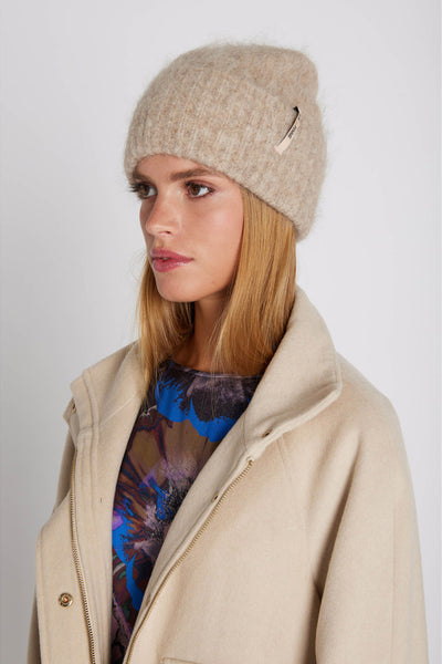 6873RDFKalila knit beanie 156 Vanilla cream - RDF519 Thumbnail