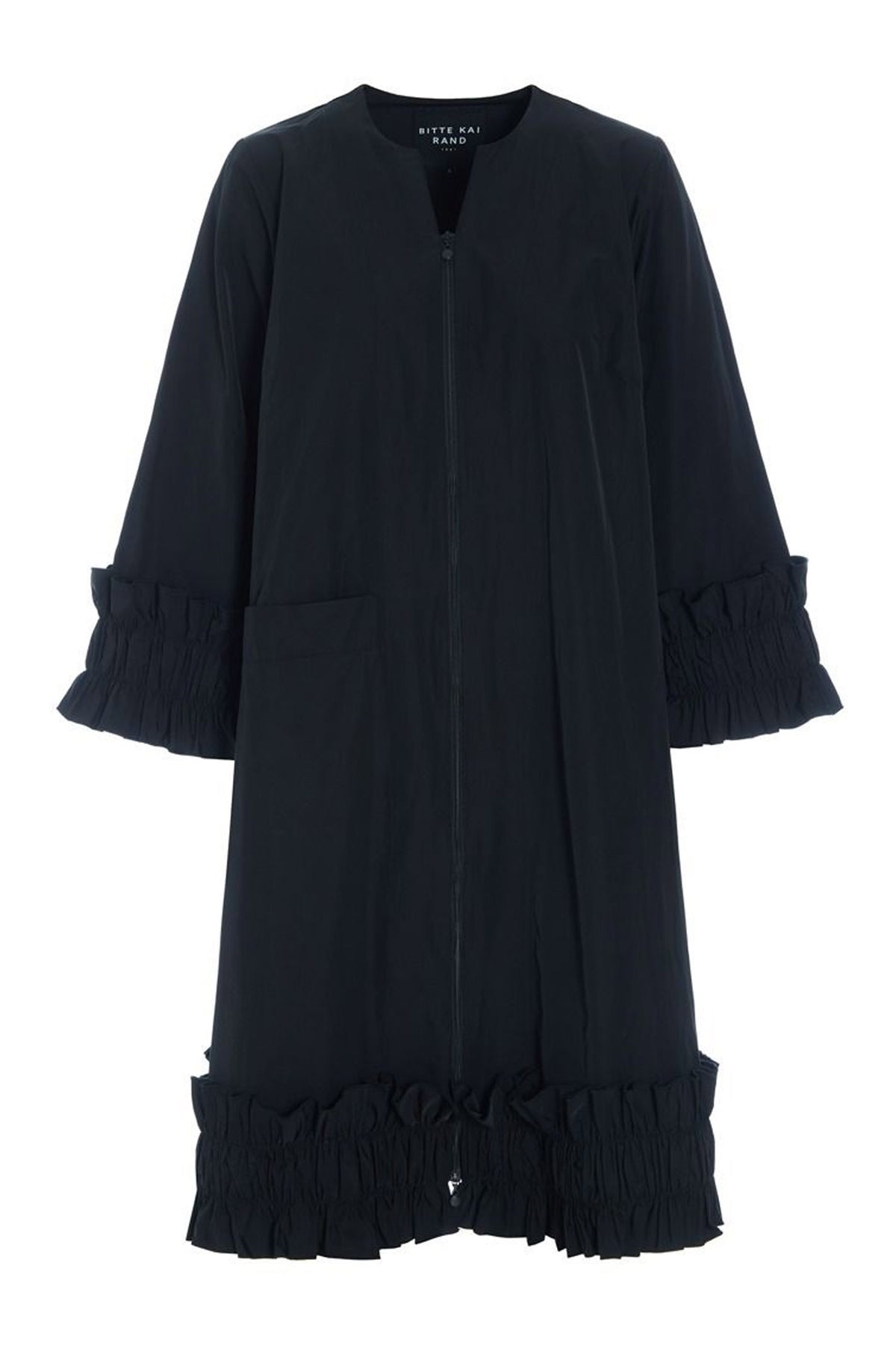 Fukkura poplin kjole med lynlås Black - 259-2380-5496