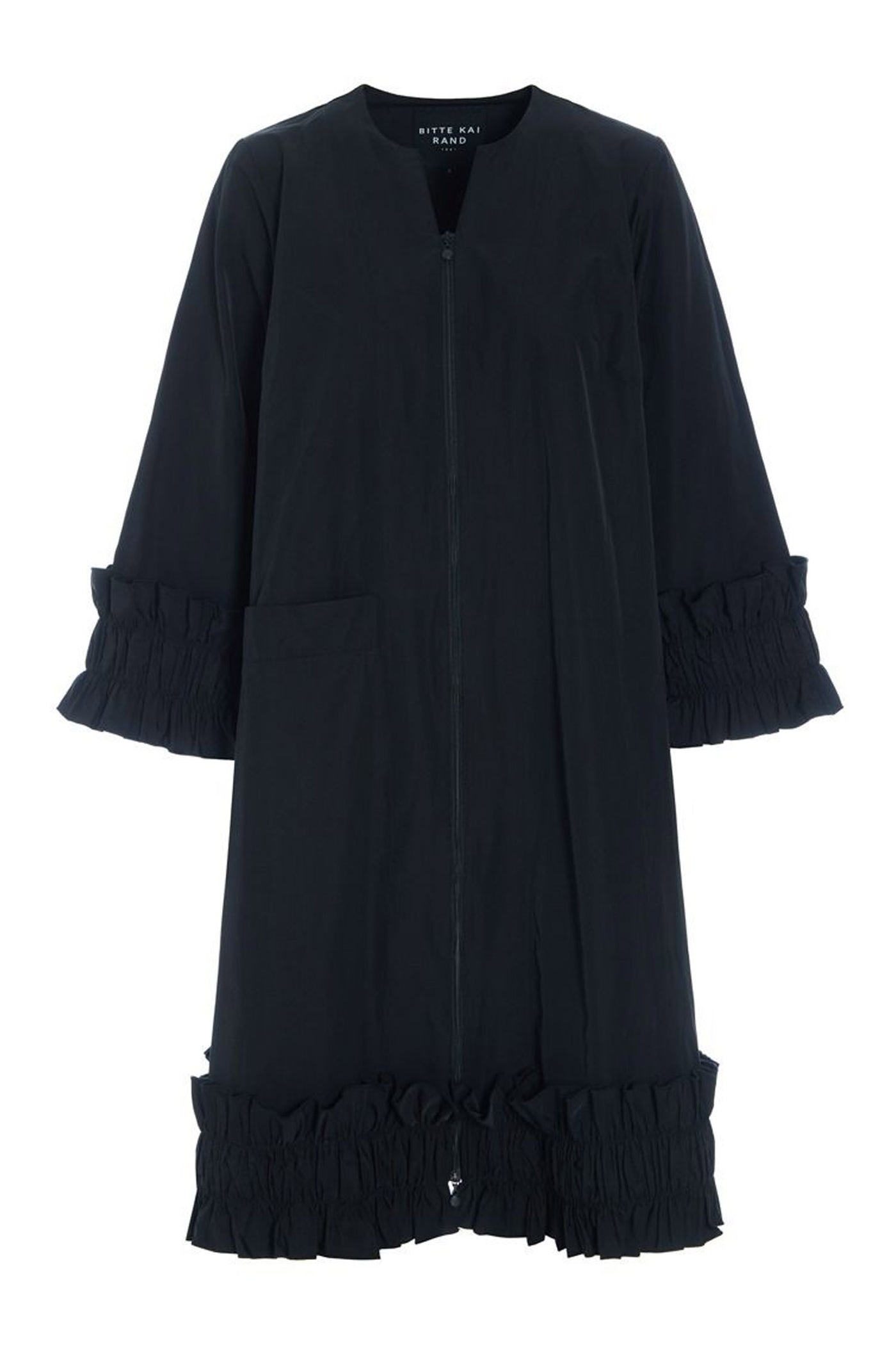 Fukkura poplin kjole med lynlås Black - 259-2380-5496