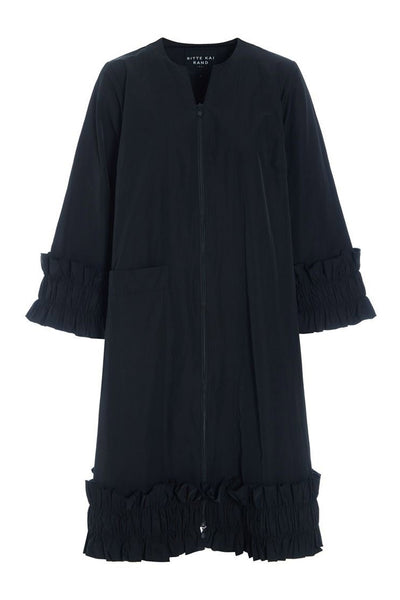 Fukkura poplin kjole med lynlås Black - 259-2380-5496 Thumbnail