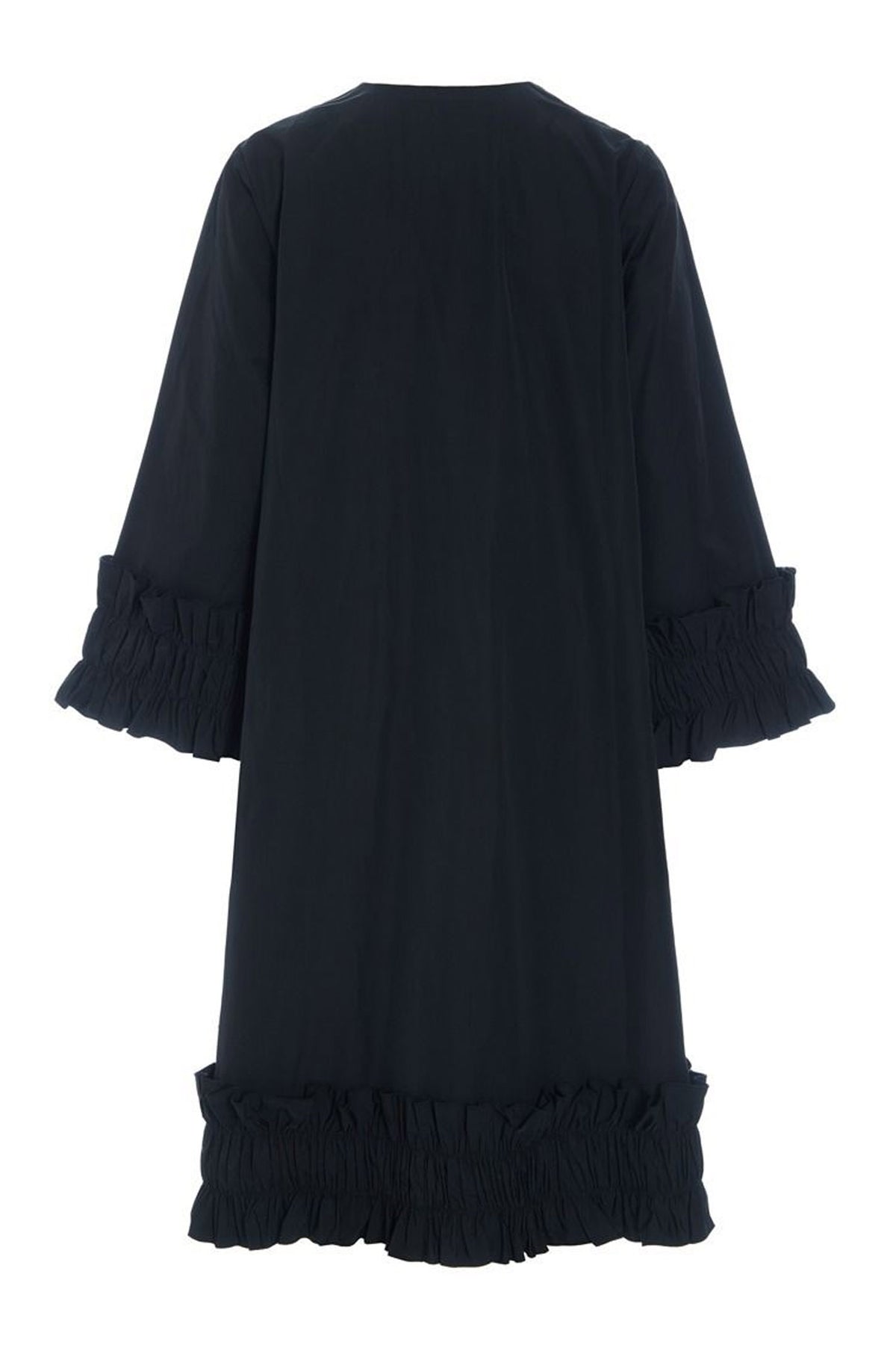 Fukkura poplin kjole med lynlås Black - 259-2380-5496