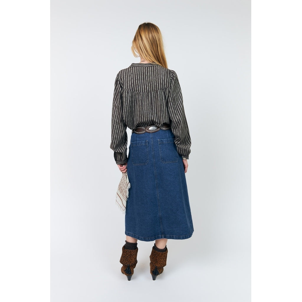 LennonLL Midi Skirt 23 Dark Blue - 26405-2002