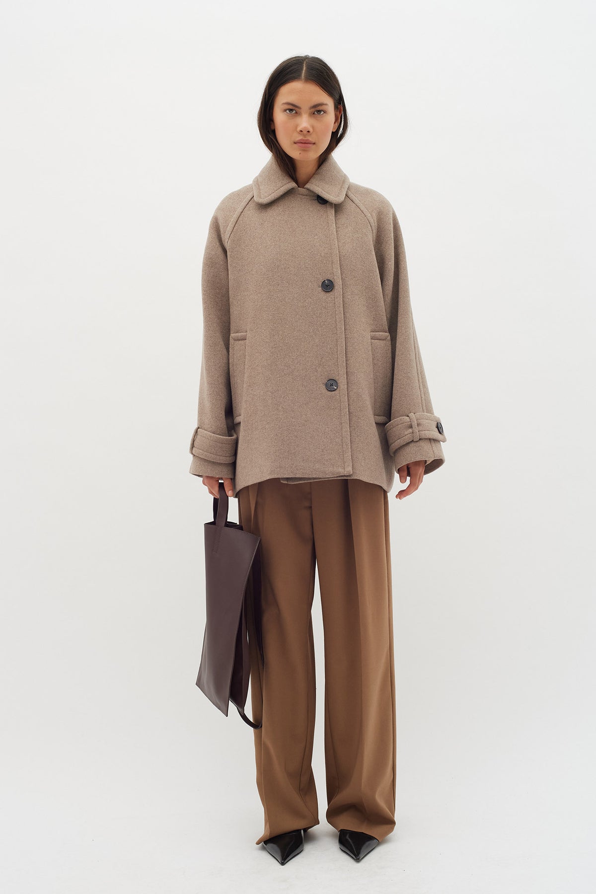 ThoraIW Minona Coat Sandy Grey Melange - 30109485