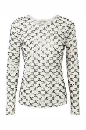 7390RDFRound neck blouse 02 Off white - RDF701