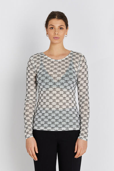 7390RDFRound neck blouse 02 Off white - RDF701 Thumbnail