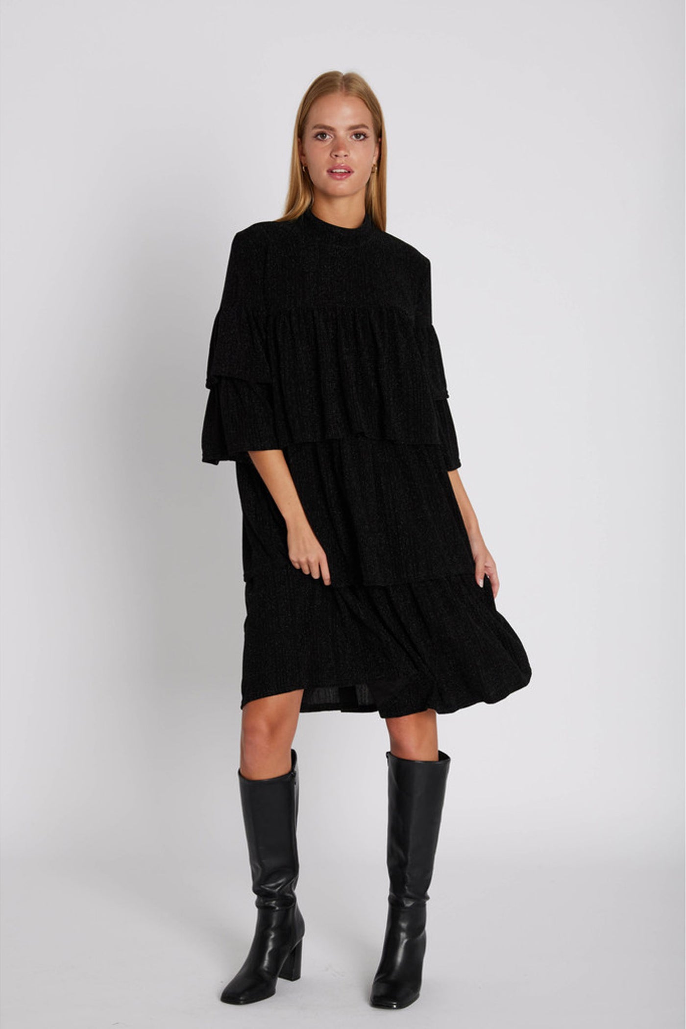 7418RDFBella dress 20 Black - RDF638