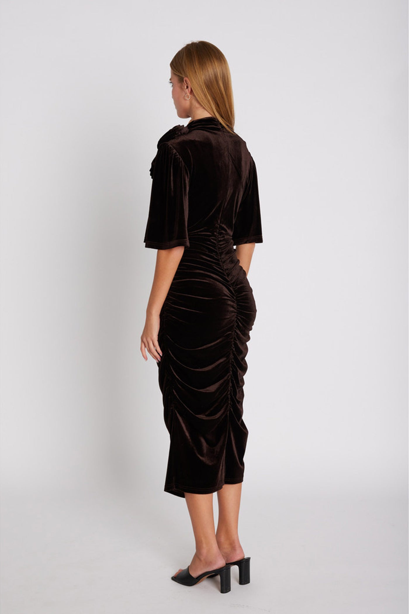 7427RDFLena dress 163 Chocolate brown - RDF663