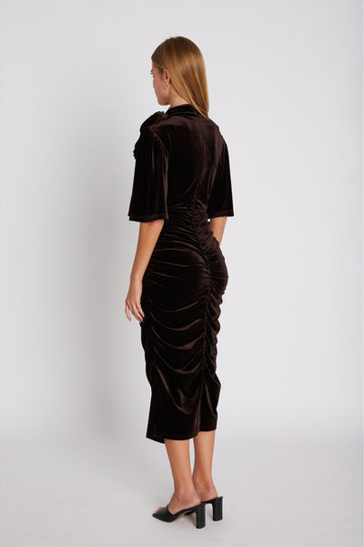 7427RDFLena dress 163 Chocolate brown - RDF663 Thumbnail