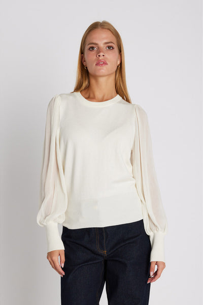 7493RDFKatrica knit blouse 01 White - RDF627 Thumbnail
