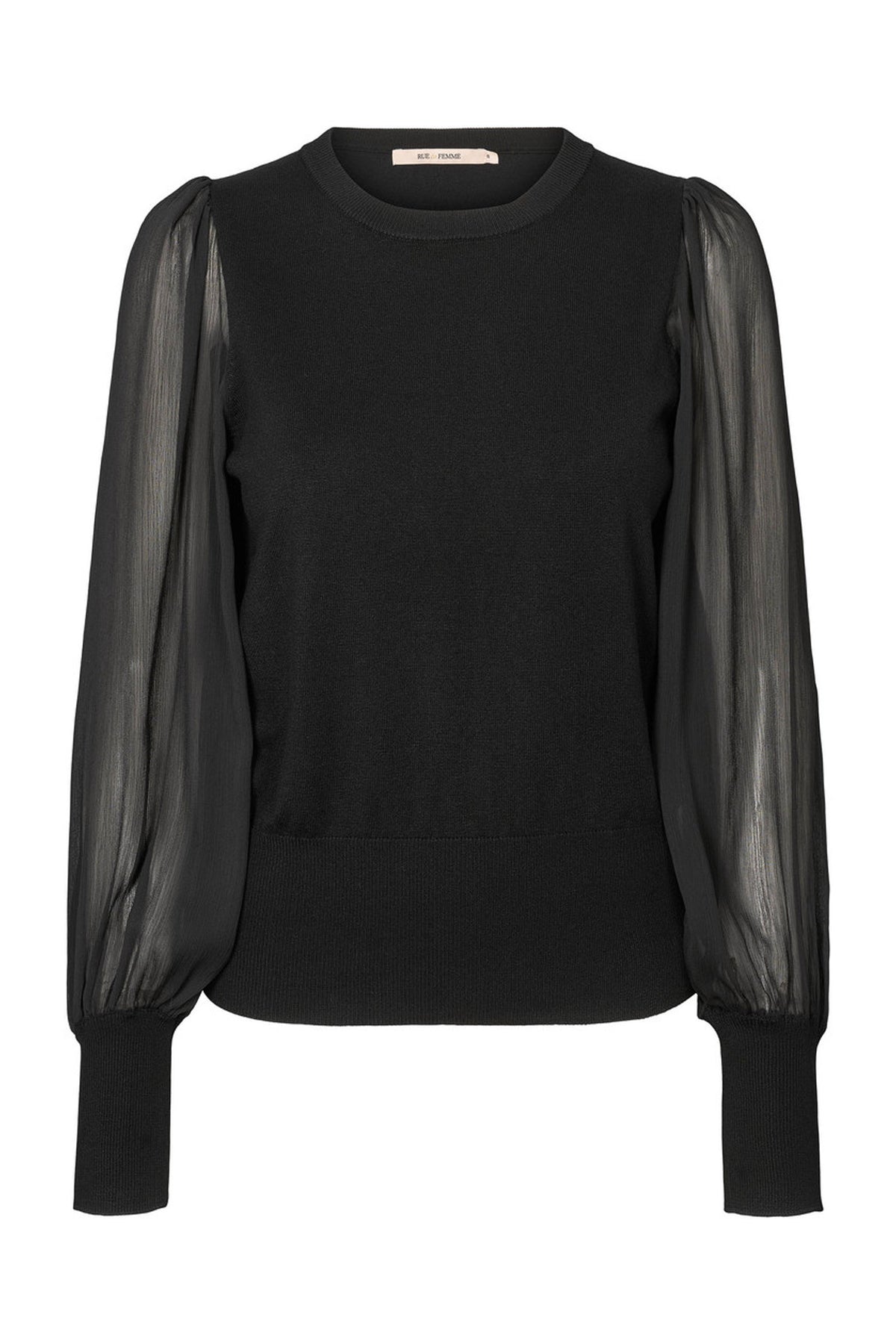 7493RDFKatrica knit blouse 20 Black - RDF627