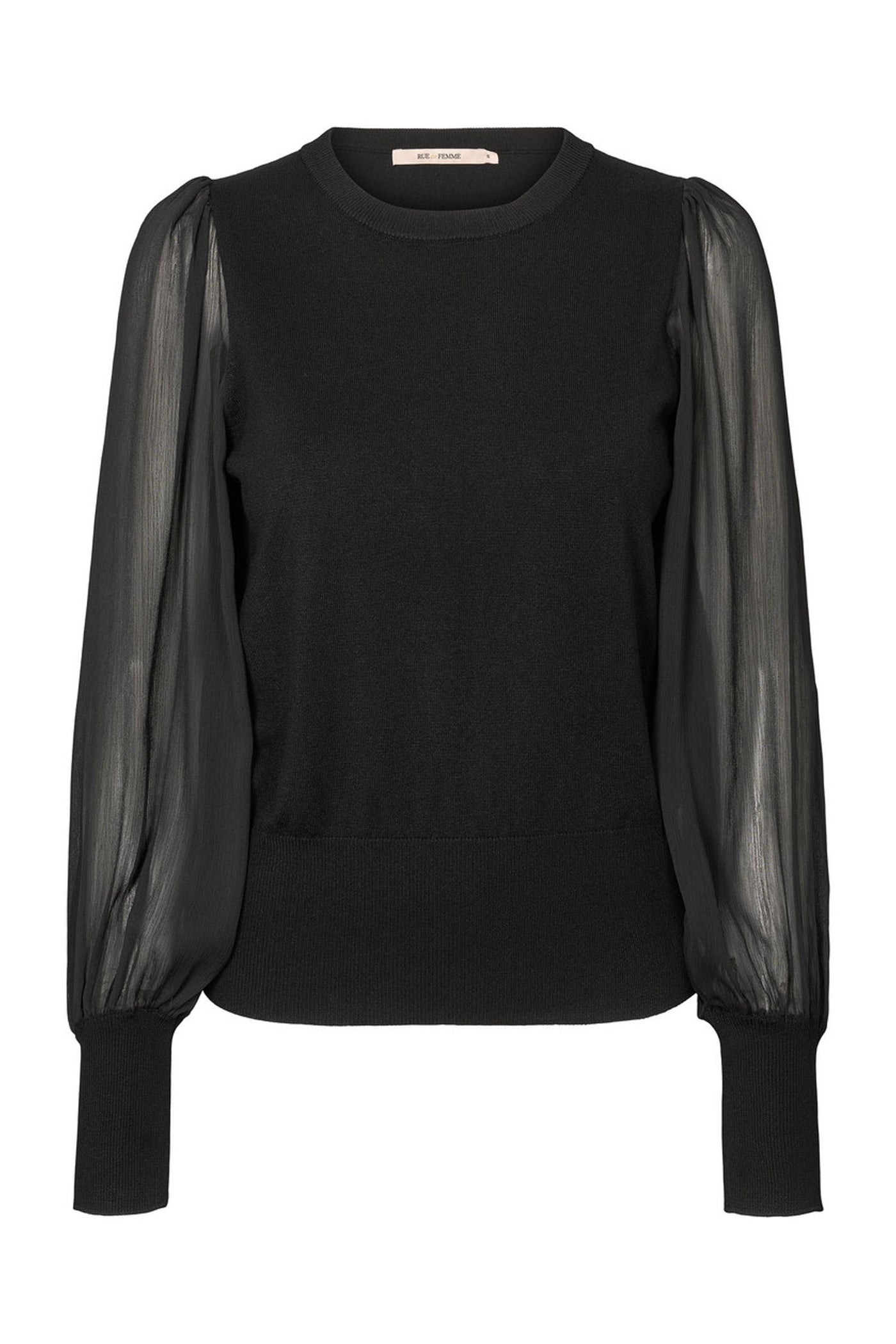 7493RDFKatrica knit blouse 20 Black - RDF627