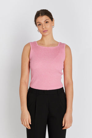 7493RDFNoa reverse knit top 365 Crocus pink melange - RDF833
