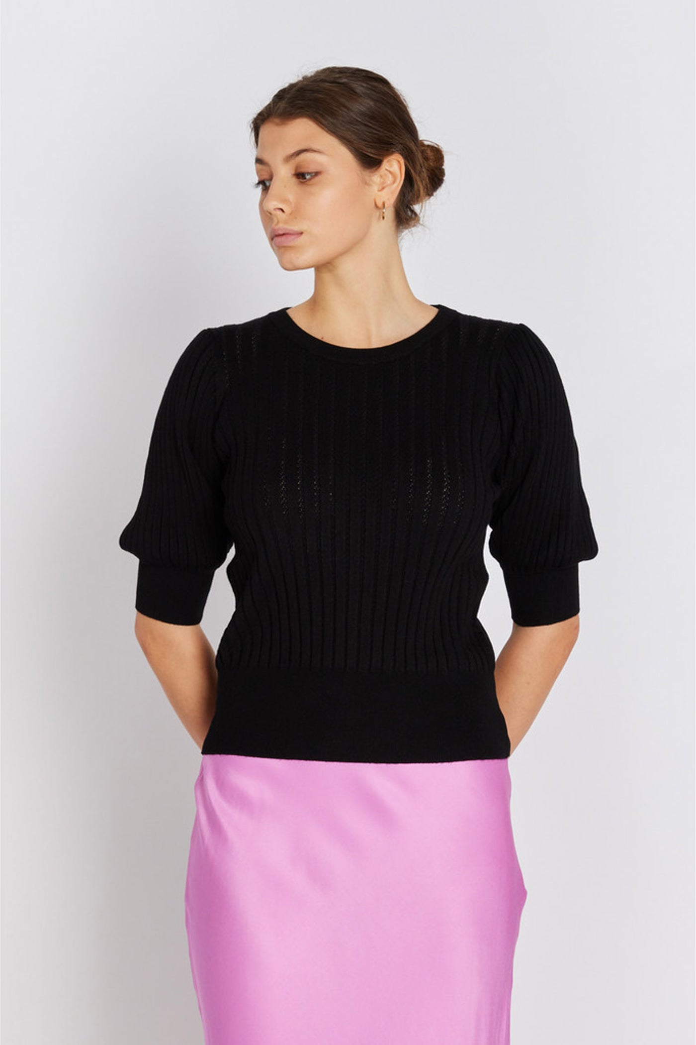 7493RDFSorrelPoi knit 20 Black - RDF747