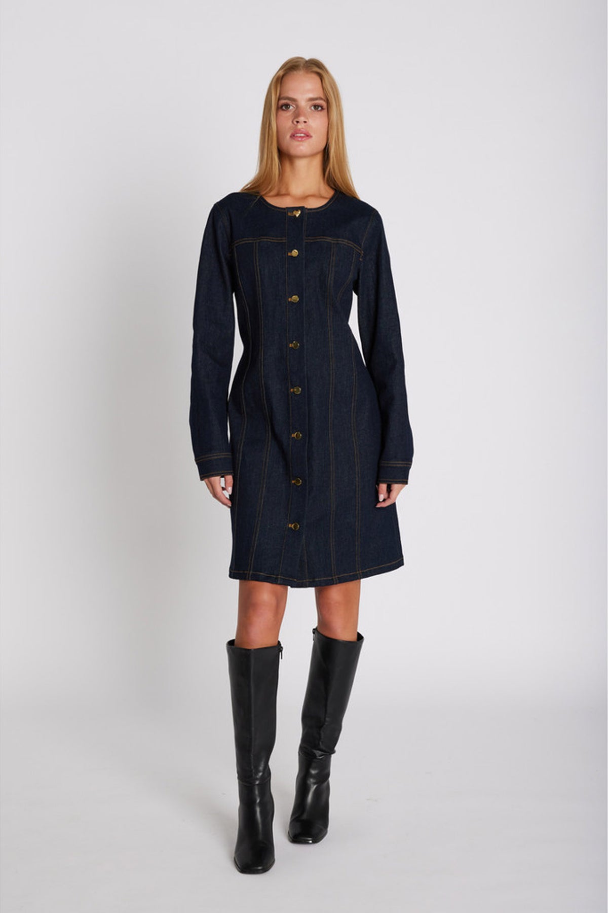 7659RDFKya dress 200 Blue denim - RDF611