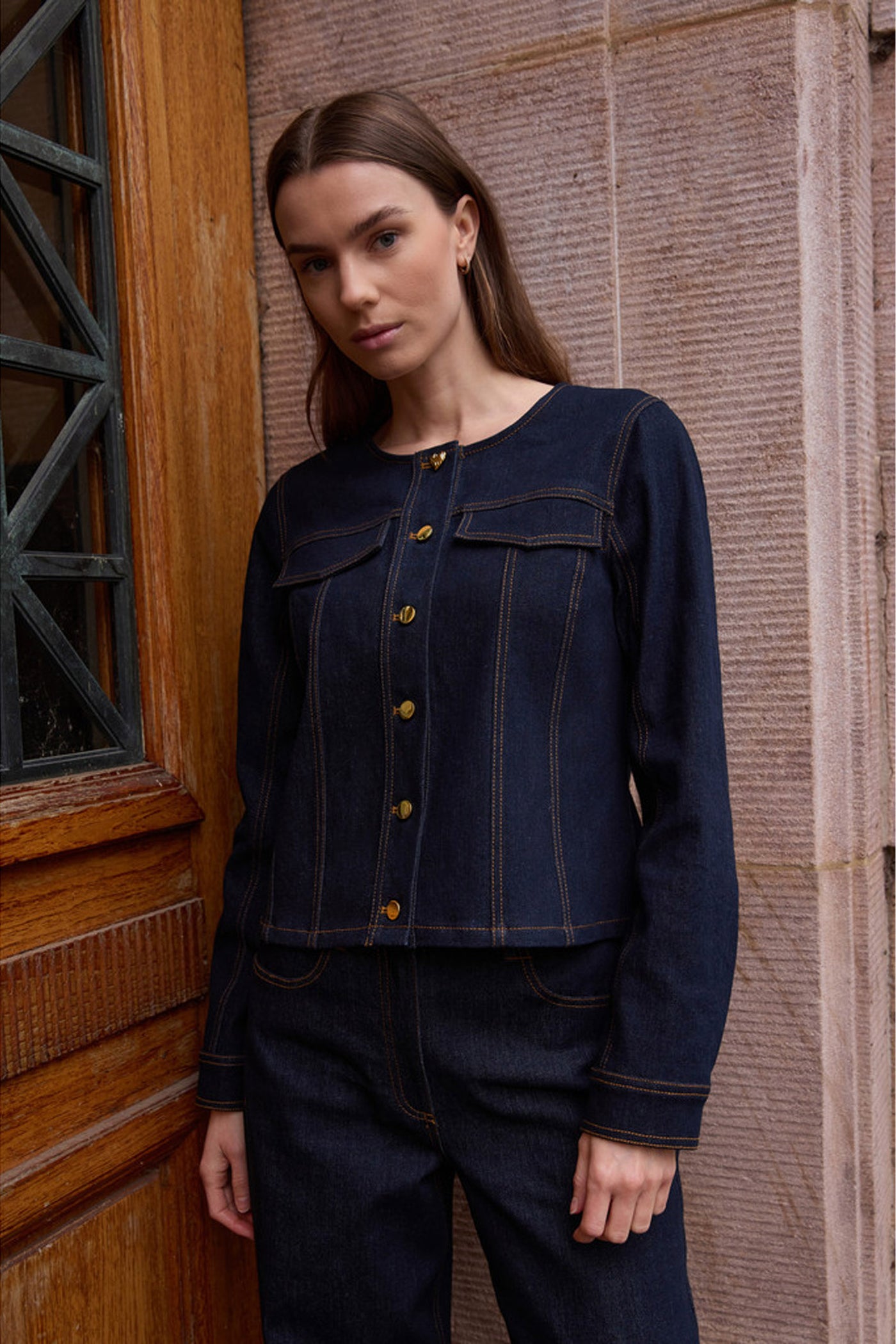 7659RDFSolenne jacket 200 Blue denim - RDF635