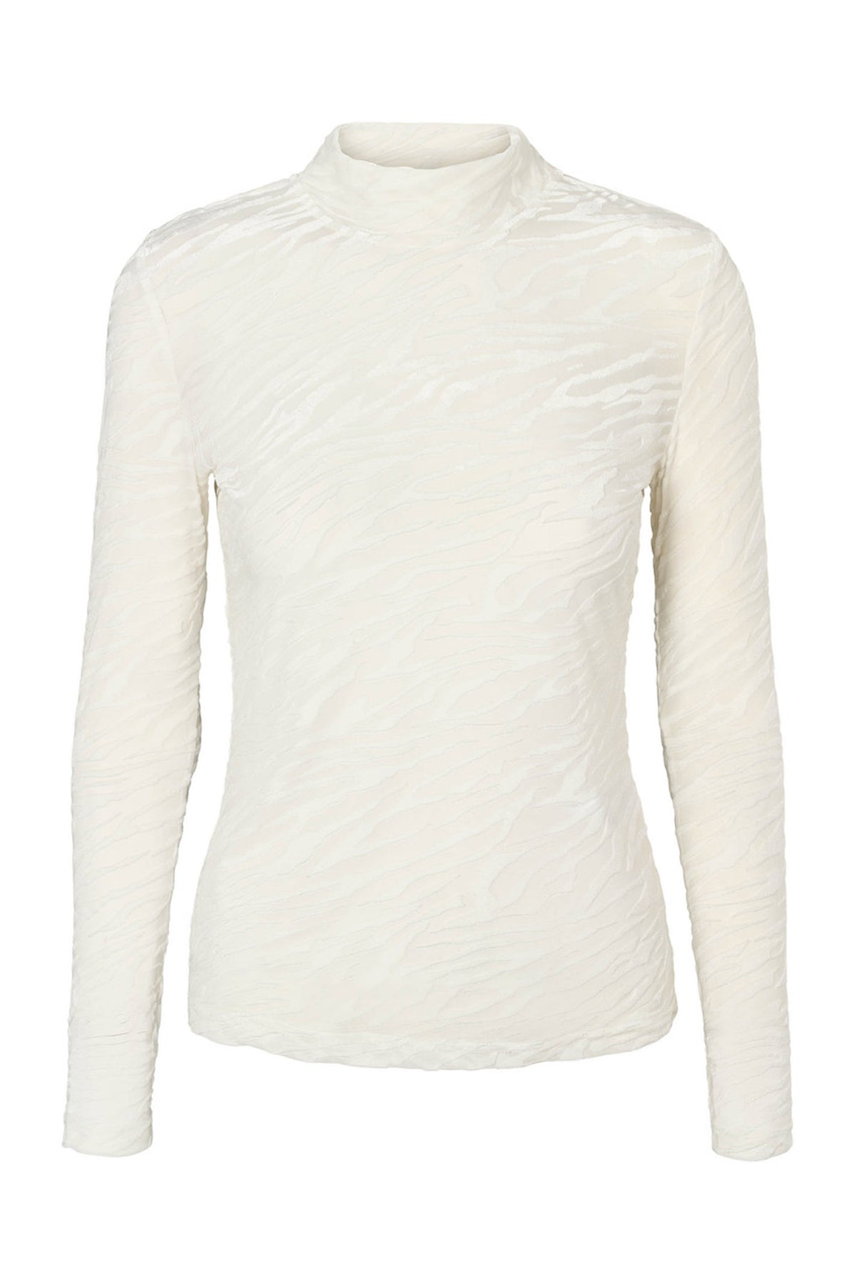 7689RDFRoll neck blouse 02 Off white - RDF662