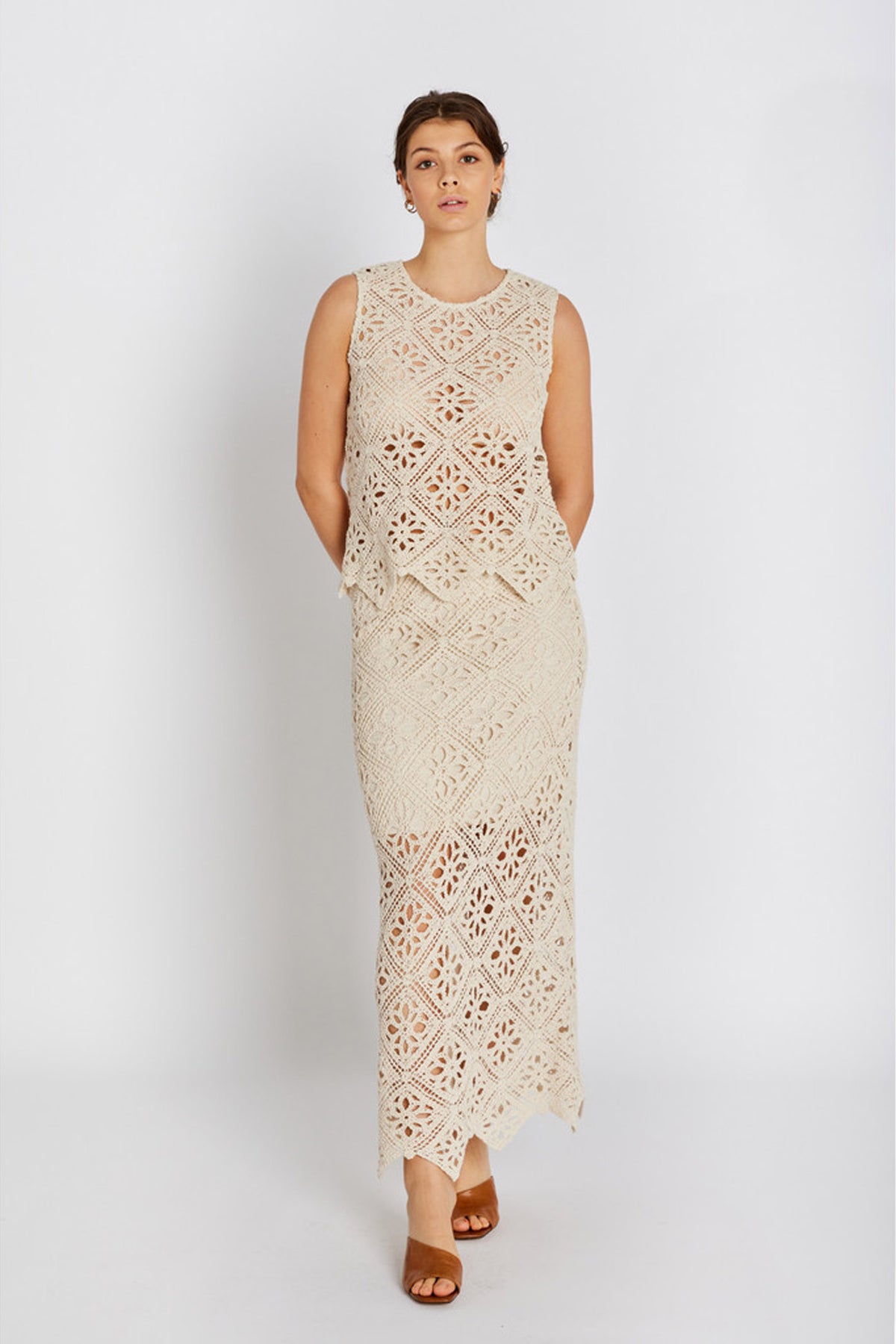 7695RDFNyslin skirt 05 .Sand - RDF704
