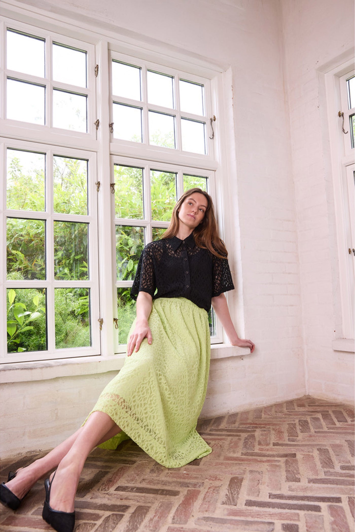 7718RDFFreesia skirt 503 Lime - RDF780