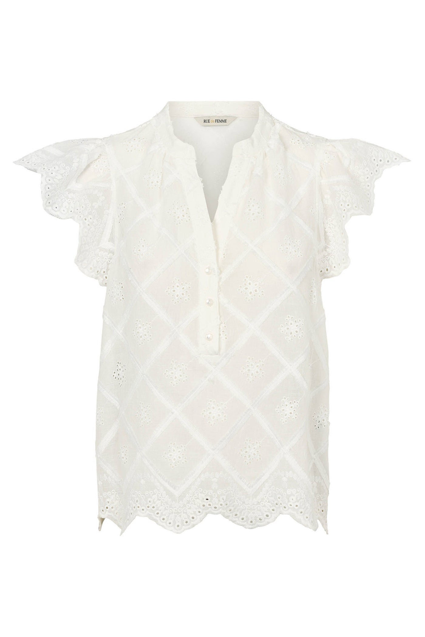 7739RDFCressida blouse 01 White - RDF903