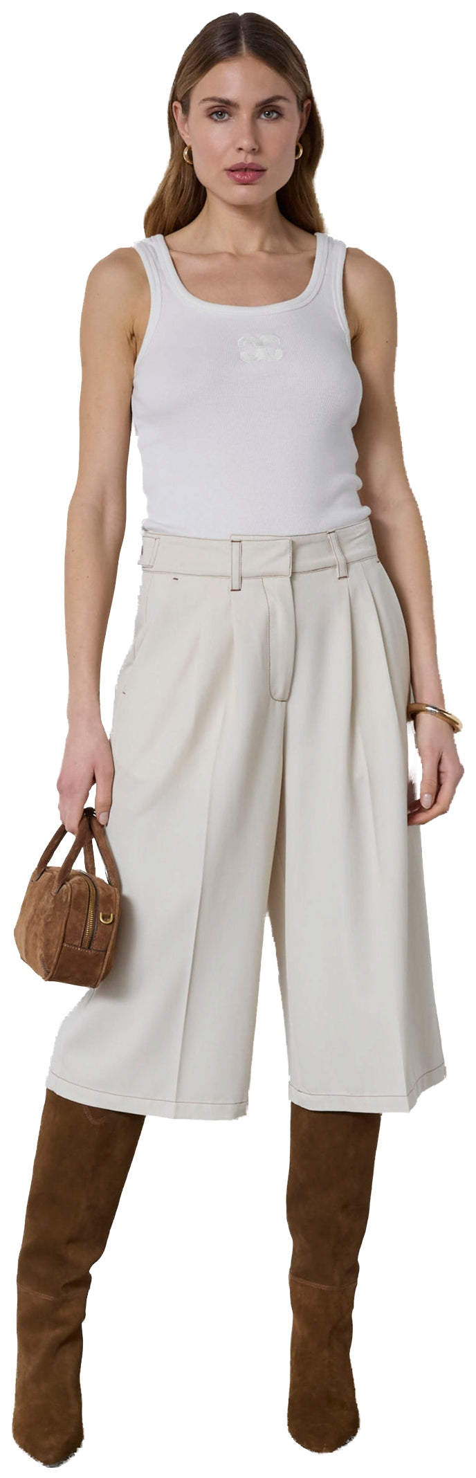 TerryCC Pleat Bermuda 320-Bisquit - 41205