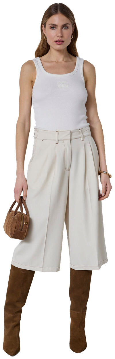 TerryCC Pleat Bermuda 320-Bisquit - 41205 Thumbnail