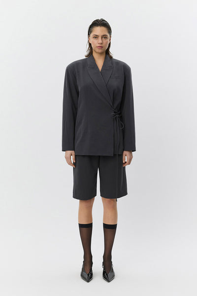 SUSSIESW TIE STRING BLAZER 8008 Dark grey - S261375 Thumbnail