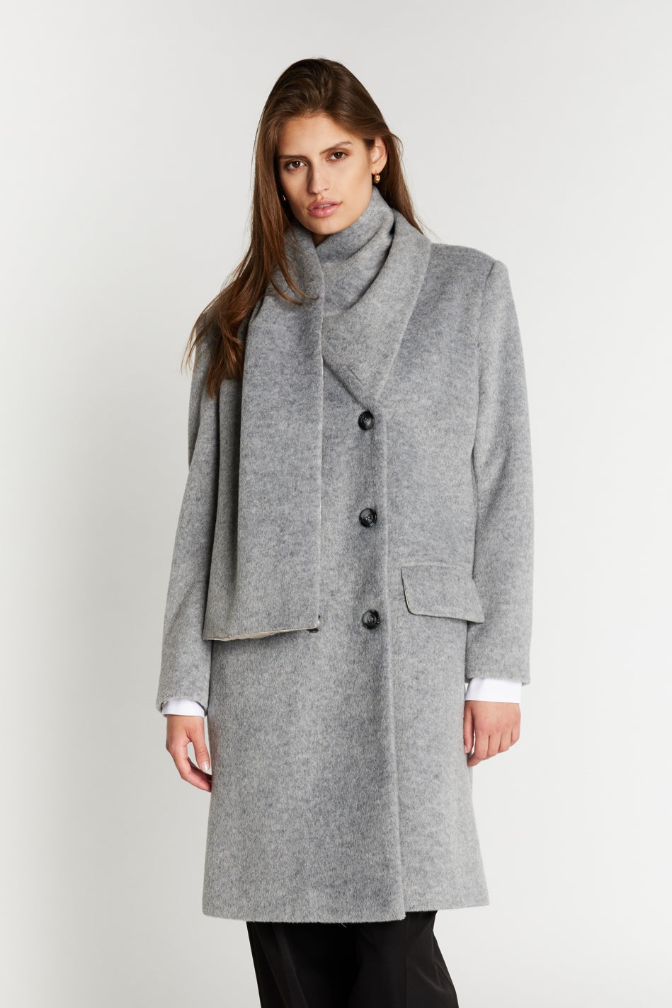 JubaBBAureve coat Grey Melange - BBW5200