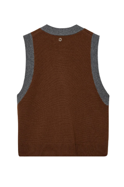 800199 MMHVICTORY KNIT WAISTCO 11 Grey Melange - 800199 MMHVICTORY KNIT WAISTCOAT Thumbnail