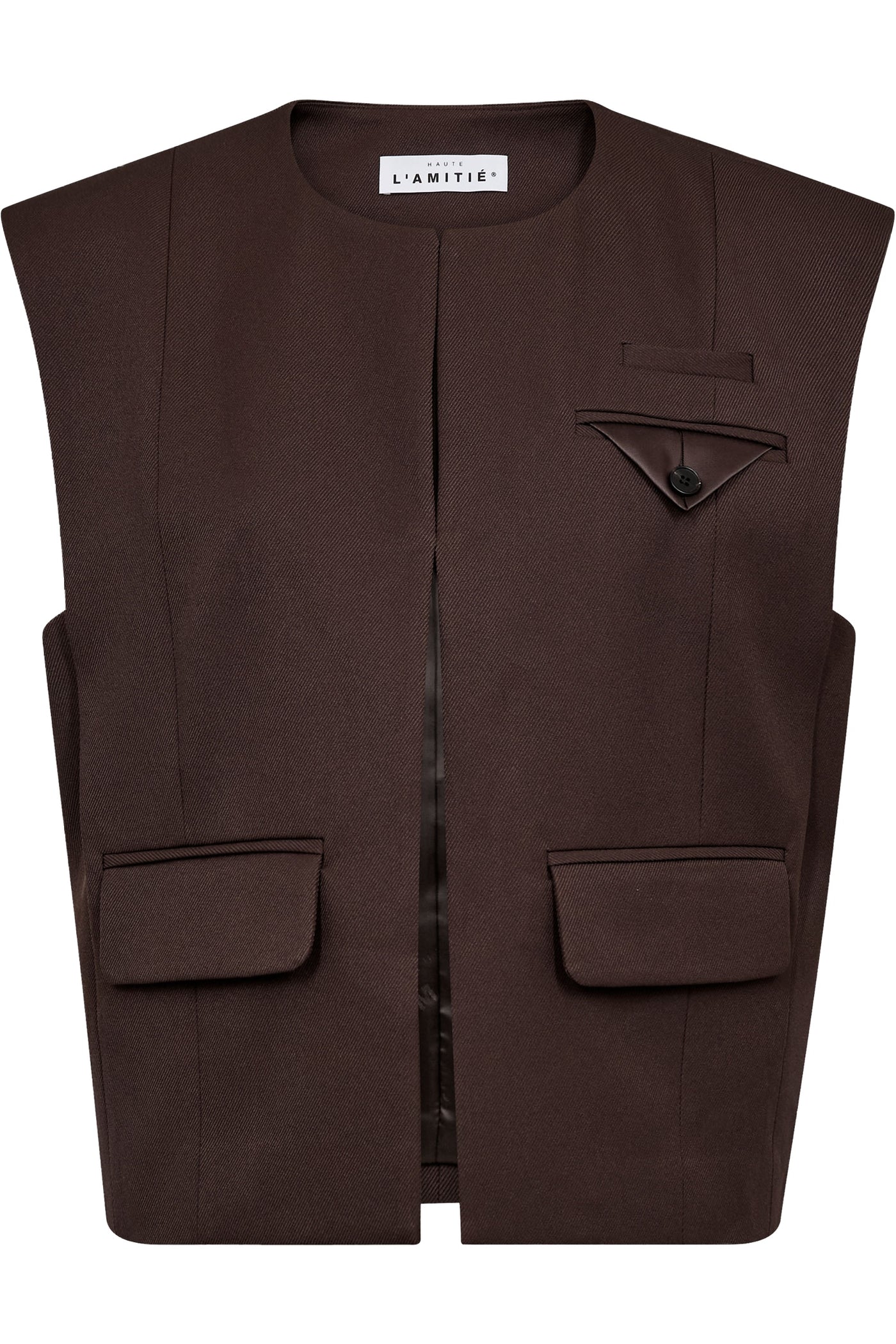 Premiere Box Waistcoat Mocca - HL10162