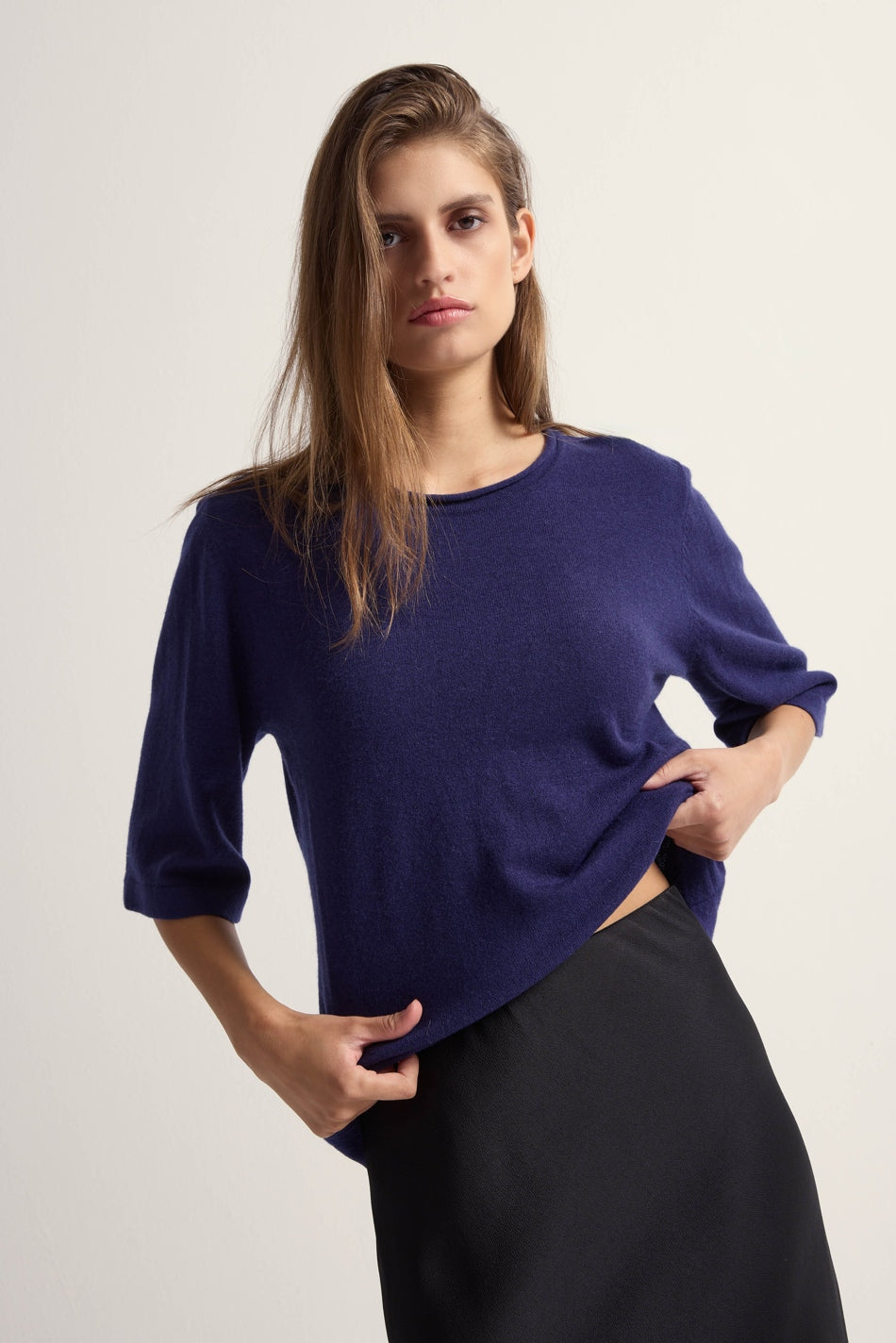 ChalinaBBAndra knit DARK BLUE - BBW4837