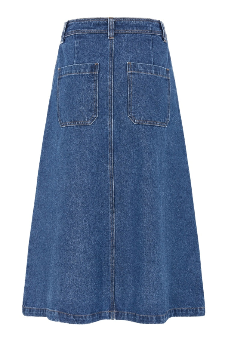 LennonLL Midi Skirt 23 Dark Blue - 26405-2002