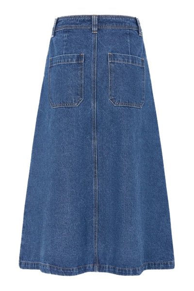 LennonLL Midi Skirt 23 Dark Blue - 26405-2002 Thumbnail