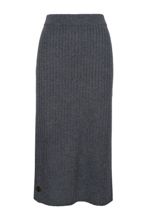 ADELINA Knittted Skirt 7001 Grey Melange - 2530150405