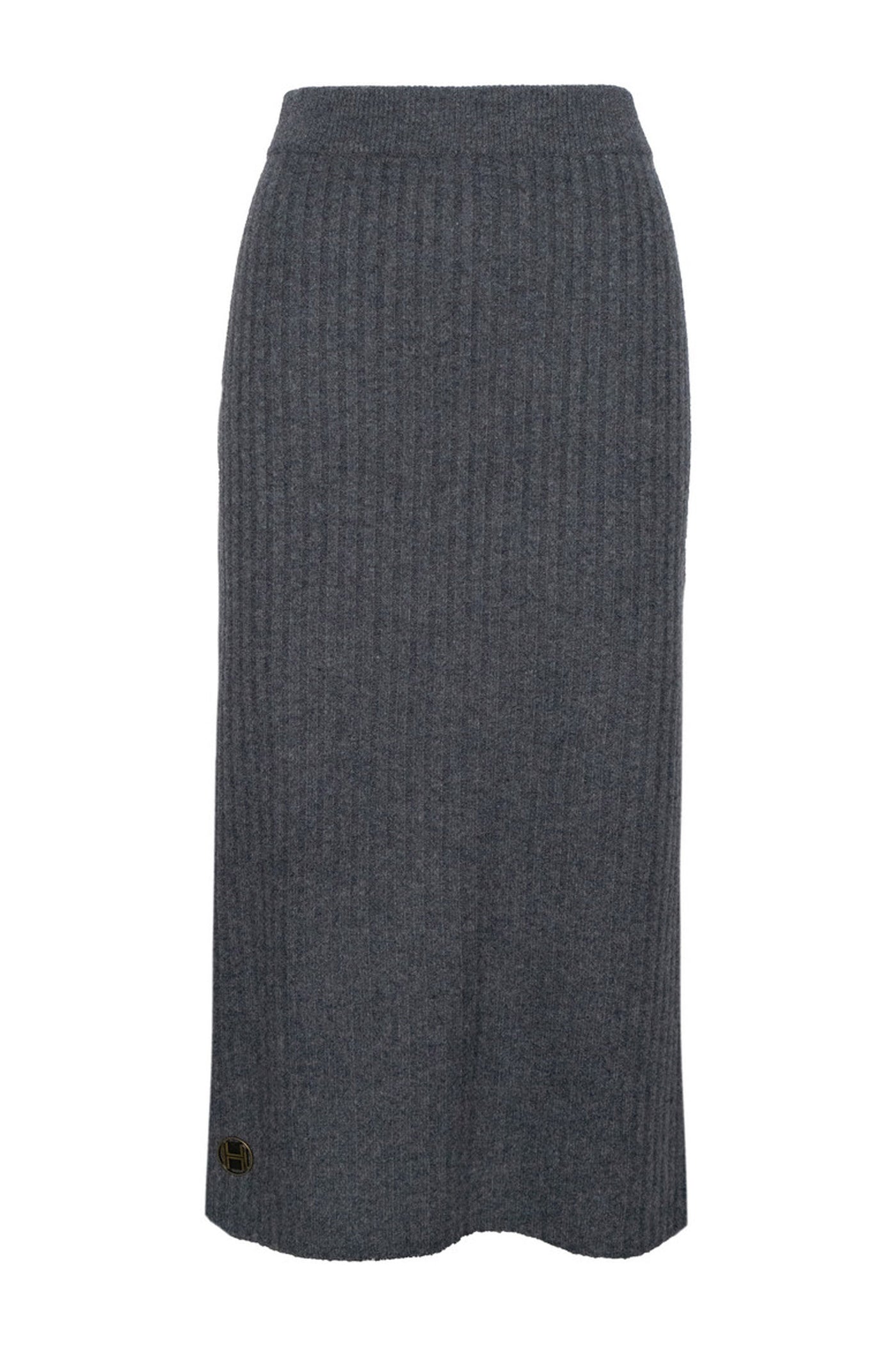 ADELINA Knittted Skirt 7001 Grey Melange - 2530150405