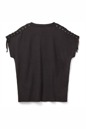 ALEIDSW LINEN MIX T-SHIRT 1000 Black - S261165