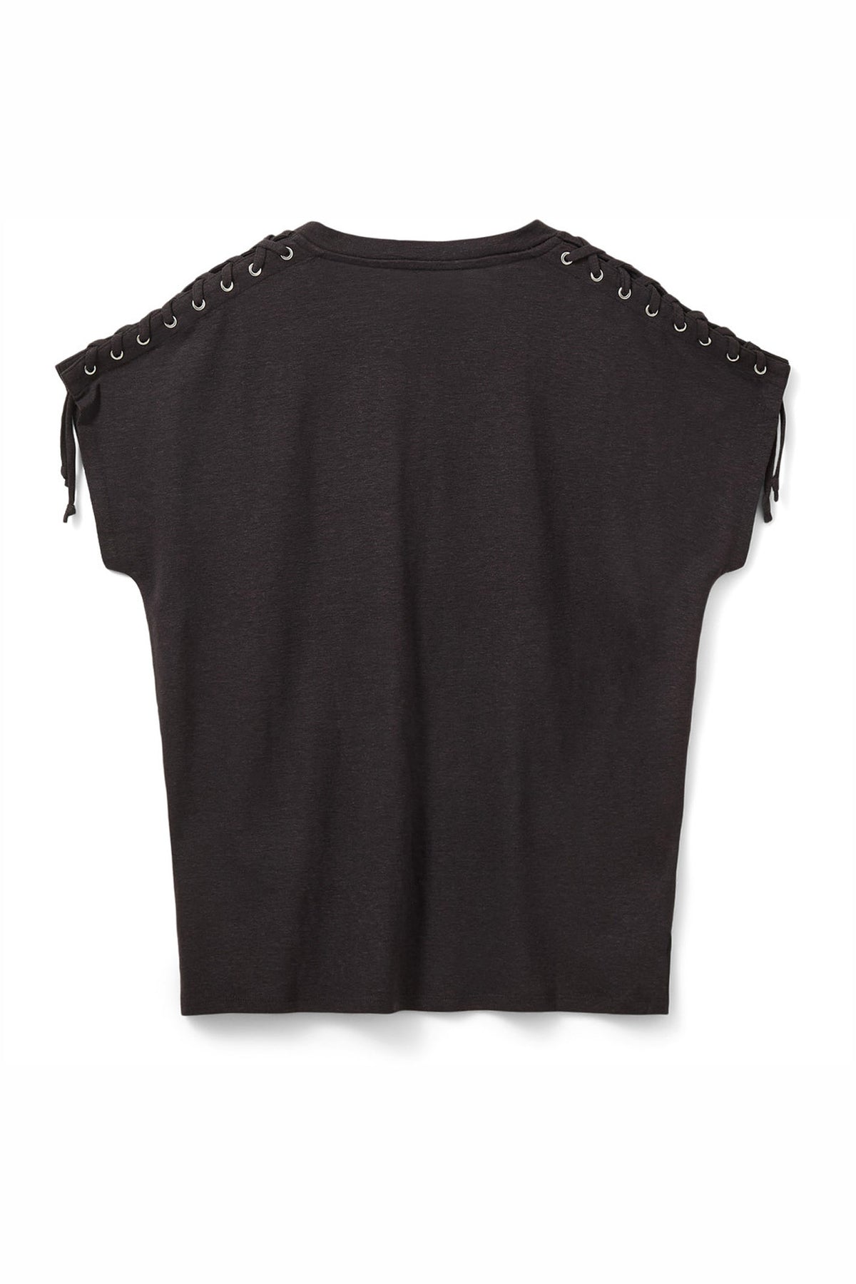 ALEIDSW LINEN MIX T-SHIRT 1000 Black - S261165