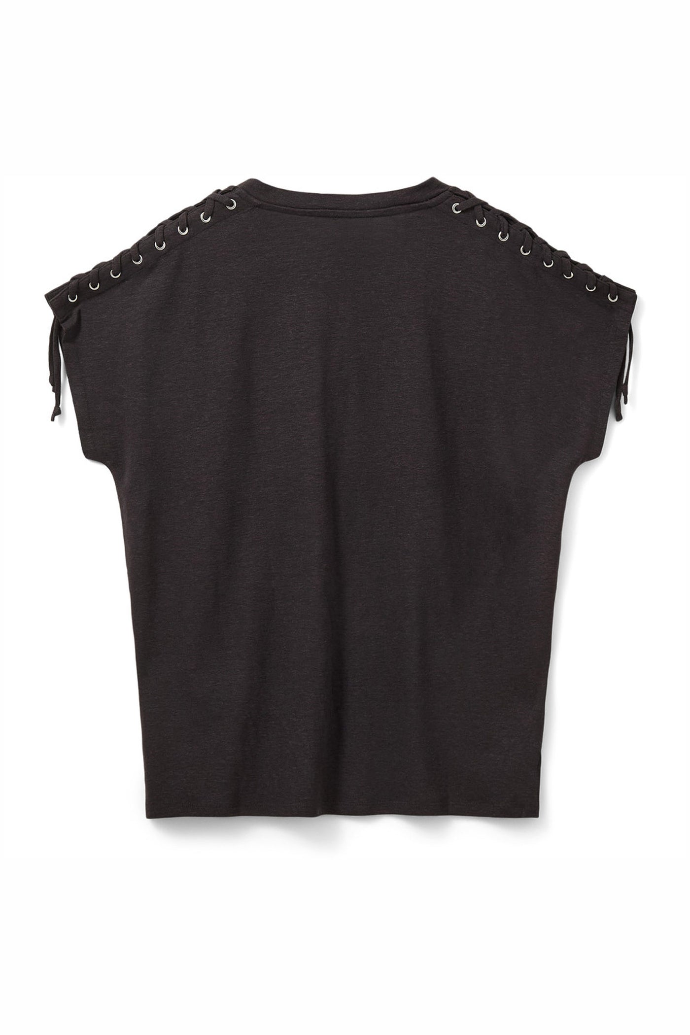 ALEIDSW LINEN MIX T-SHIRT 1000 Black - S261165