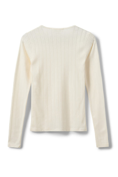 ALICIASW T-SHIRT LONG SLEEVE 0109 Off White - SNOS673 Thumbnail