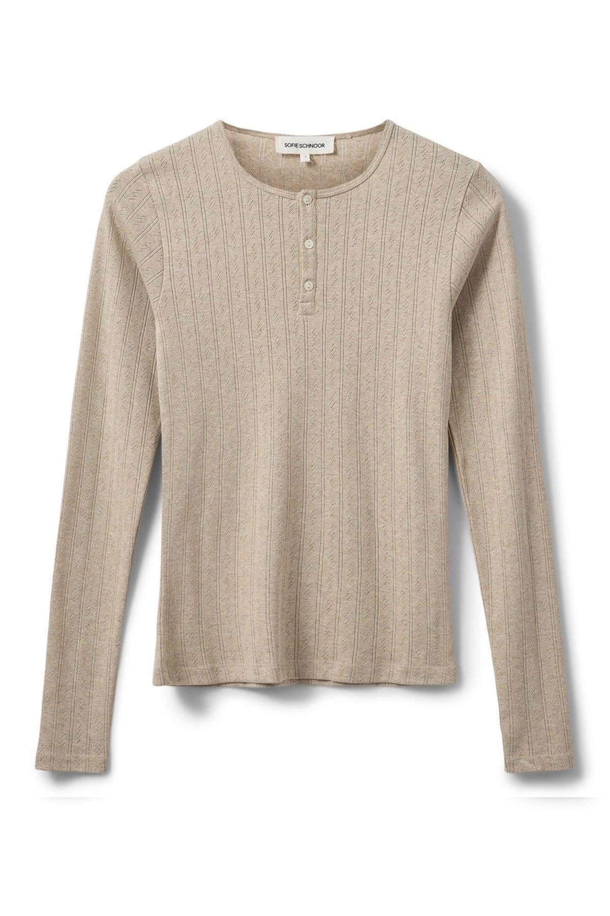 ALICIASW T-SHIRT LONG SLEEVE 7131 Beige Melange - SNOS673