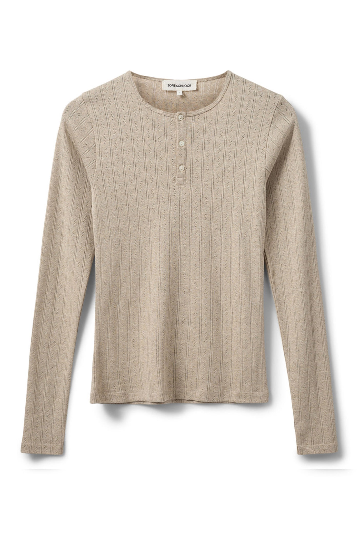 ALICIASW T-SHIRT LONG SLEEVE 7131 Beige Melange - SNOS673