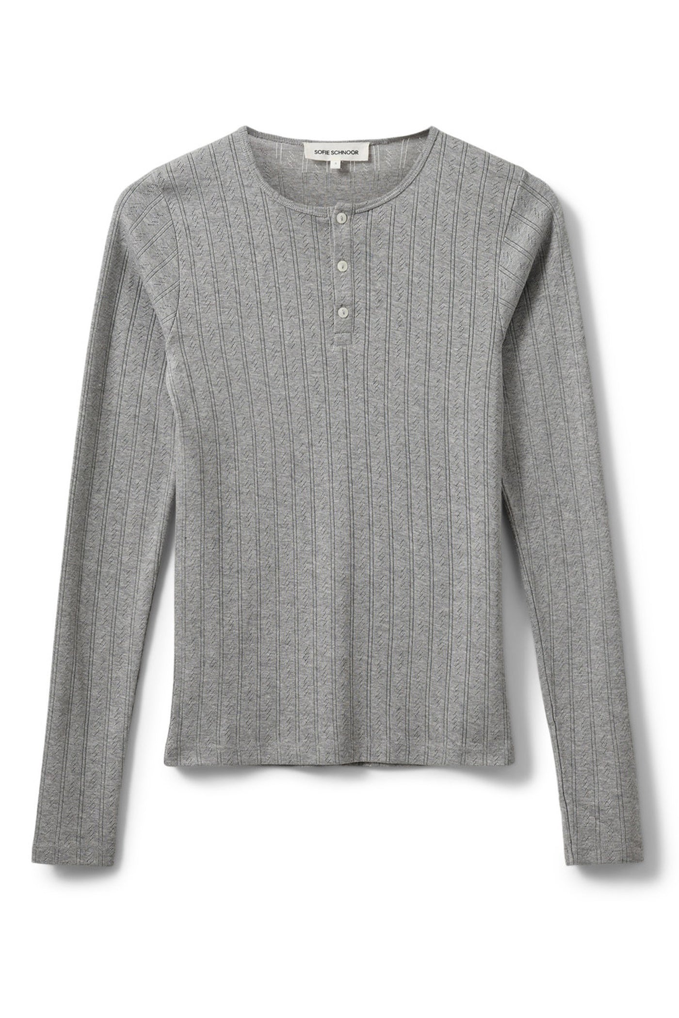 ALICIASW T-SHIRT LONG SLEEVE 8000 Grey mel - SNOS673