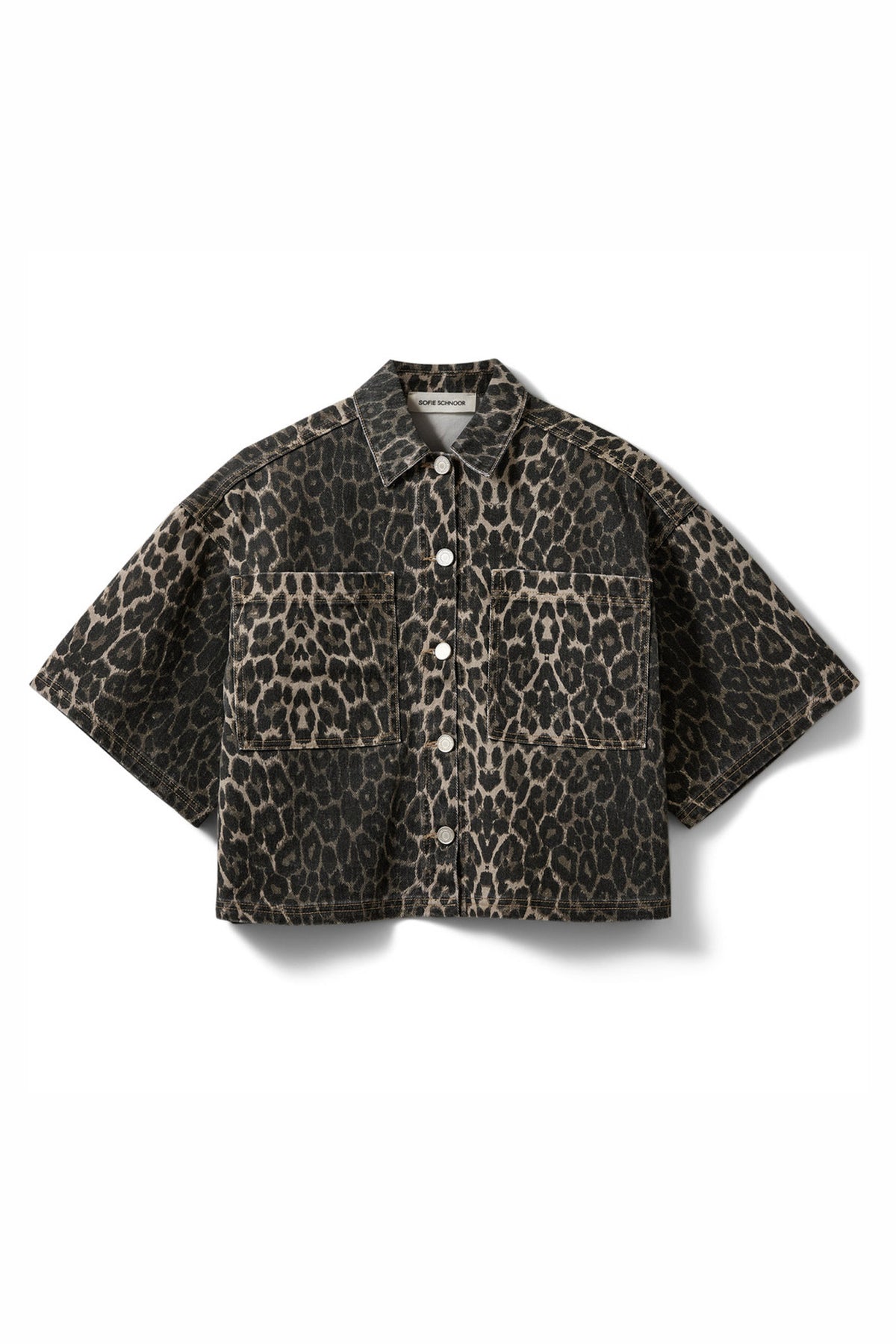 ALINESW DENIM SHIRT 9086 Light brown leopard - S261510