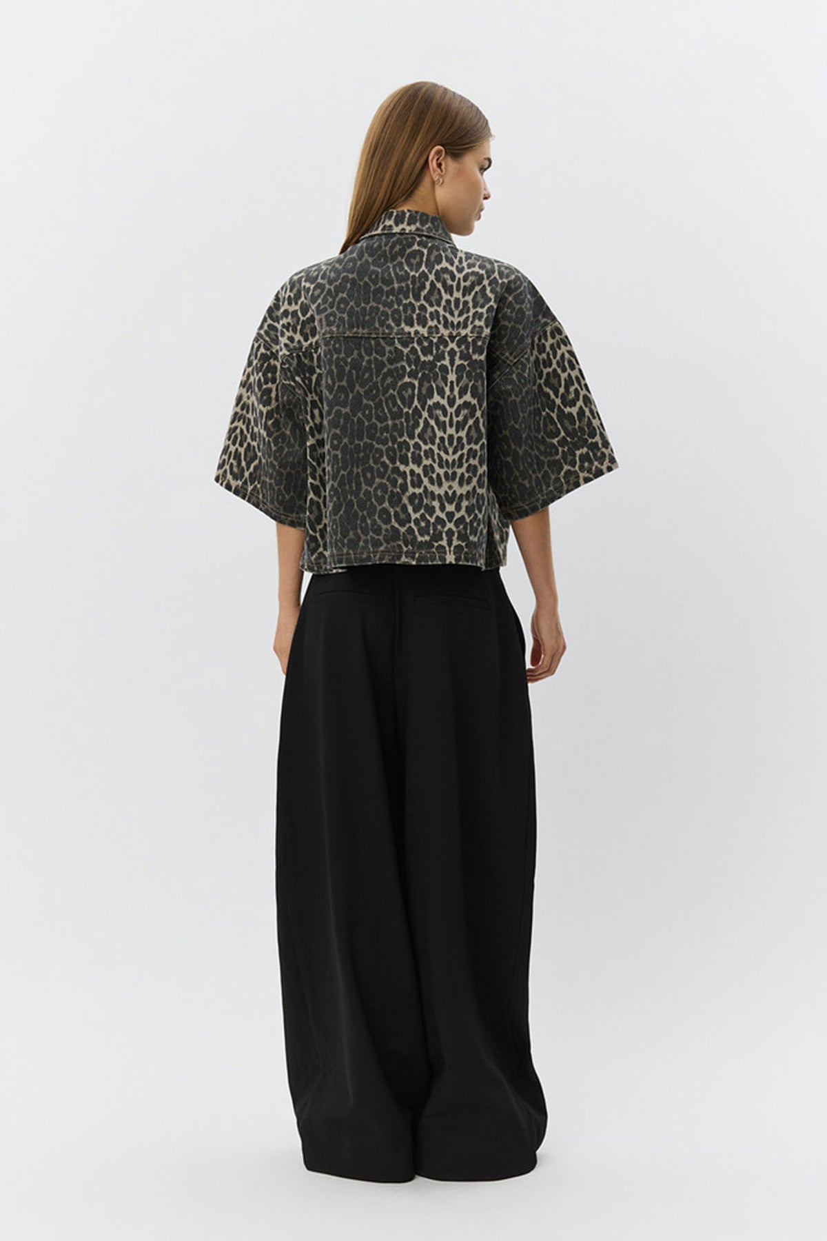 ALINESW DENIM SHIRT 9086 Light brown leopard - S261510